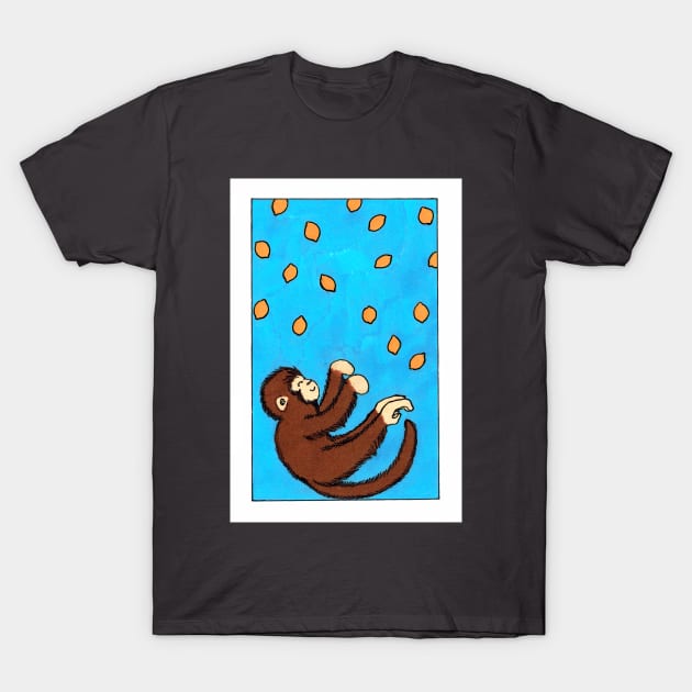 Lemon Space Monkey T-Shirt by LittleRover